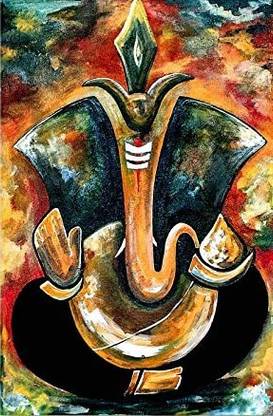 TulipnTurtle Paint by Numbers TULIP N TURTLE Ganesh Idol Acrylic 20 inch x 16 inch Painting