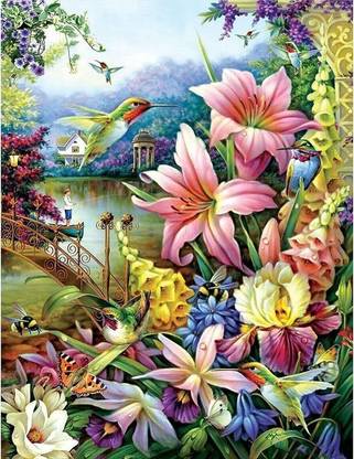 TREXEE Huming Bird Paint by Number for Kids and Adults Beginner, DIY Canvas 16 inch x 20 inch Painting