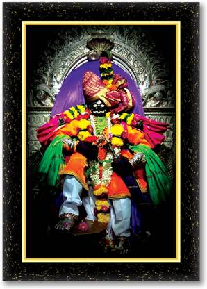 ARAAKA SHREE JYOTIBA photo frame (Wood Base and Front Laminated) Acrylic 12 inch x 8 inch Painting
