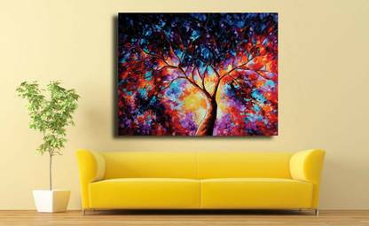 PIXELARTZ Tree Of Life - Nature Canvas Art - Without Frame. Canvas 9 inch x 12 inch Painting