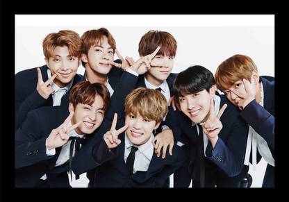 jog craft bts photo, bts photo frame, bts painting Digital Reprint 14 inch x 20 inch Painting