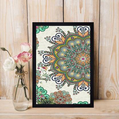 Gallery99 Abstract Mandala Canvas Unframed Art Print In Texture Paper Framed Art Print Digital Reprint 19.25 inch x 13.25 inch Painting