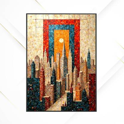 Triverta Abstract Glow Digital Reprint 24 inch x 18 inch Painting
