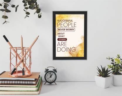Dartistry Quotation Successful Frame / Quotation Frame / Wall Art For Home Decor Item Digital Reprint 16 inch x 13 inch Painting