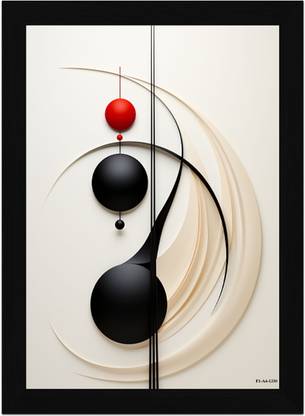 FRIZZY ARTS Zen Motion – Minimalist Abstract Balance Art A4 Digital Reprint 13 inch x 10 inch Painting