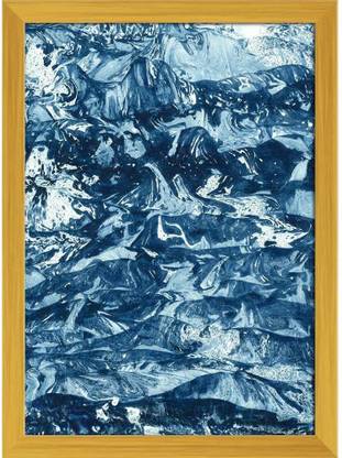 Artzfolio Abstract Canvas Painting Golden Synthetic Frame 12 x 16.6 inch (30 x 42 cms) Canvas 16.6 inch x 12 inch Painting
