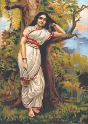 DecorAdventures *Ahalya (Ahilya) (1900)* by Raja Ravi Varma. Canvas Digital Reprint 18 inch x 14 inch Painting
