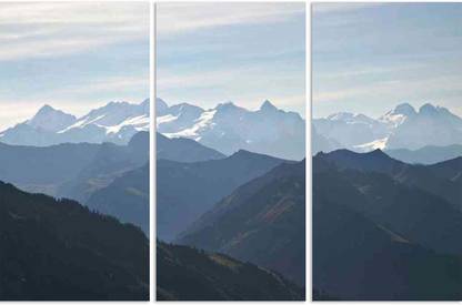 Artzfolio Aerial View Over The Swiss Alps Split Art Painting 30.7x20.5 inch (78x52 cms) Digital Reprint 20.5 inch x 30.7 inch Painting