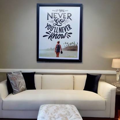 WallSplash If you Never Do You Will Never Know Digital Reprint 12.7 inch x 9.5 inch Painting