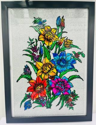 Swara Online Hub Glass Painting Glass Print 12 inch x 9 inch Painting