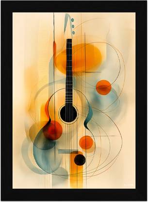 FRIZZY ARTS Rhythmic Abstraction Digital Reprint 13 inch x 10 inch Painting