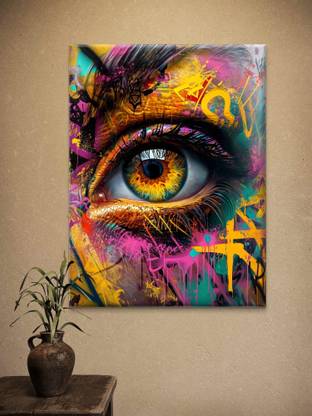 saf Woman eyes pop art Canvas 24 inch x 18 inch Painting