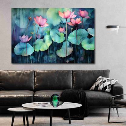saf SAF Unframed Rolled Art Print Abstract Floral Canvas For Home Décor CR-153 Canvas 24 inch x 36 inch Painting
