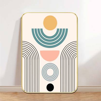 saf Geometric Shapes Wall Art Digital Reprint 24 inch x 18 inch Painting
