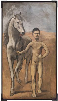 FURNATO | Pablo Picasso Painting Collection – Boy Leading a Horse– MDF Frame Binding Digital Reprint 18 inch x 10 inch Painting
