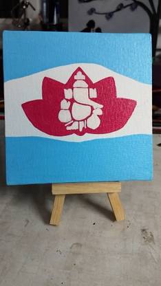 sreearts Lord ganesha handmade Acrylic painting |god paintings Acrylic 7 inch x 6 inch Painting