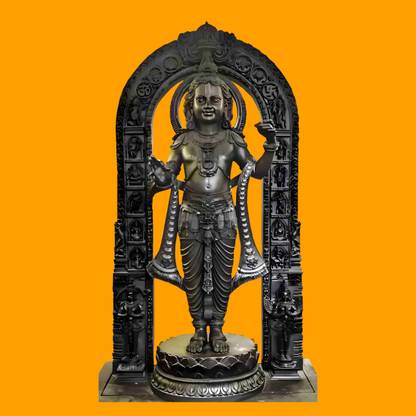 POSTERFORFRAME ram lalla idol/ram ji ayodhya murti/shree ram balrup/canvas photo frame Canvas 24 inch x 24 inch Painting