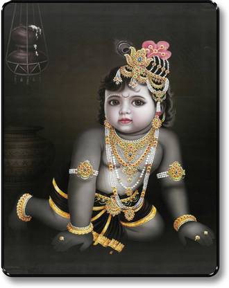 saf KRISHNA PAINTING Digital Reprint 11 inch x 14 inch Painting