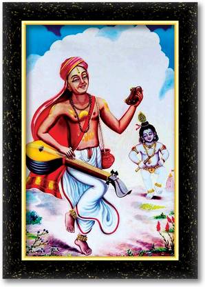 KSS PURANDARA DASA photo frame (Wood Base and Front Laminated) Acrylic 18 inch x 12 inch Painting