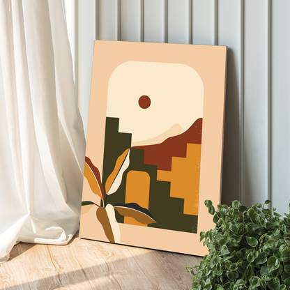 Painting Mantra Stretched On Frame Painting Boho Tropical Art , Decorative Home Abstract Art Canvas 22 inch x 16 inch Painting