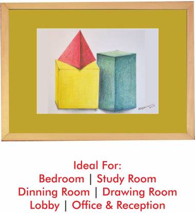 MerajCreatives Pencil 48 inch x 13 inch Painting