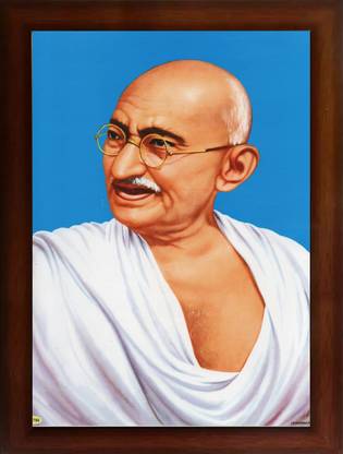 Craft Quest Freedom fighter Mahatma Gandhi portrait Digital Reprint 14 inch x 10 inch Painting