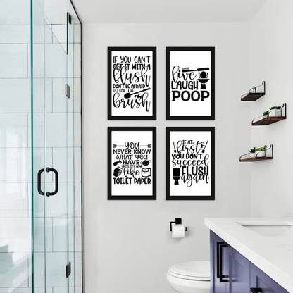 Painting Mantra Live Laugh Poop Wall Art Prints Colorful Nursery Digital Reprint 12.8 inch x 8.9 inch Painting
