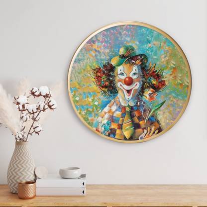 Unique Graphics Smiling Joker Canvas 12 inch x 12 inch Painting