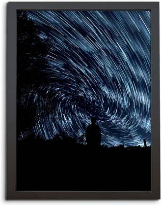 TheKarkhana Light Spiral Man Standing TEXTURED PAPER (NON LAMINATED WITHOUT GLASS) Digital Reprint 12 inch x 8 inch Painting