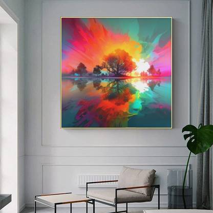 D.V TECH Canvas 90 inch x 36 inch Painting