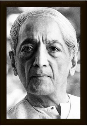 Braj Art Gallery Jiddu Krishnamurti B&W Portrait Photo Frame Digital Reprint 19.5 inch x 13.5 inch Painting