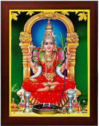 ag pro comfort Sri Lalitha Mata Tripura Sundari Devi Large Photo With Frame For Wall Hanging Digital Reprint 10 inch x 8 inch Painting