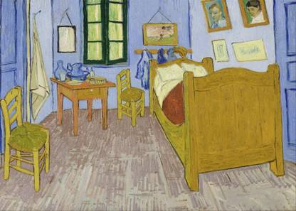 DecorAdventures *Bedroom in Arles (1888)* by Van Gogh. Canvas Canvas 18 inch x 24 inch Painting