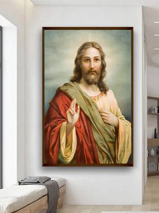 artsketch Jesus Christ Canvas Painting | Wall Art for Home & Office Decor Canvas 40 inch x 30 inch Painting