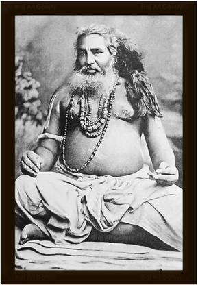Braj Art Gallery Bijoy Krishna Goswami Real Old Photo Frame Digital Reprint 19.5 inch x 13.5 inch Painting
