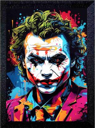 ER HANDICRAFT JOKER WALL DEOCRE A4 SIZE PHOTO FRAME Digital Reprint 14 inch x 10 inch Painting