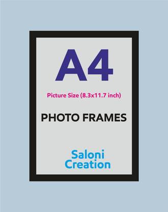 Saloni Creations Set Of 1 A4 Size Photo Frame For Wood Wall Photo Frame Ink 12 inch x 8 inch Painting