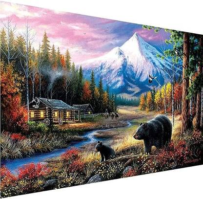 TREXEE 5D Large Diamond Painting Kit DIY 40 * 70 Cm Painting by Number Kits Canvas 15.7 inch x 27.5 inch Painting