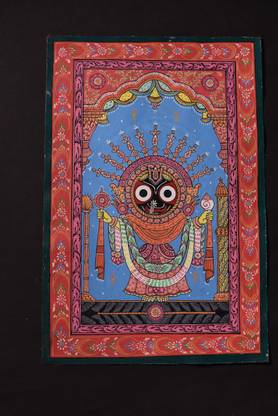 KalaKart Pattachitra - Jagannath Natural Colors 11 inch x 18 inch Painting