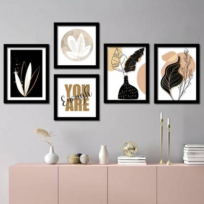 Modern Art Framed Wall Posters for Living Room Bedroom Home Wall Decor - Framed Posters for Room - Posters for Wall Motivational - Quotes Frames Paper Print