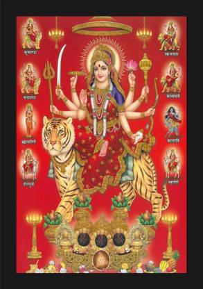 jog craft durga maa photo, maa durga photo, durga mata photo frame Digital Reprint 14 inch x 10 inch Painting