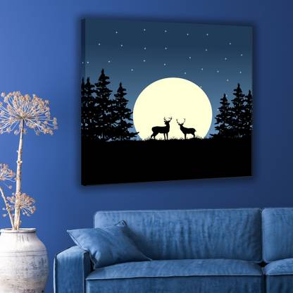 Indianara Modern Canvas Art Painting for Living Room | Bedroom | Pooja Room | Hotel Canvas 20 inch x 20 inch Painting