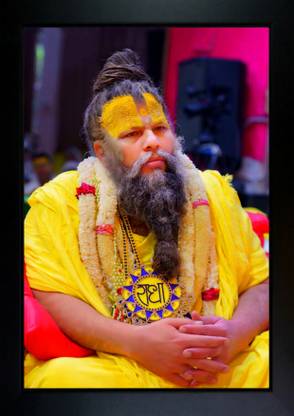 CrowdHall Premanand Ji Maharaj Photo | Premanand Govind Sharan Ji Maharaj Photo Frame. Digital Reprint 13.5 inch x 10 inch Painting