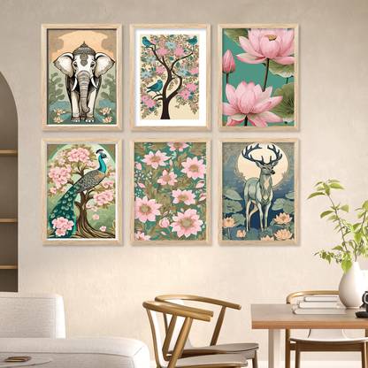 KotaArt Deer wall art | frames with glass, Wall Hanging frames PaintingKSBR178 Digital Reprint 13 inch x 10 inch Painting