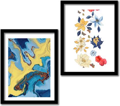 Interio Crafts Framed abstract art for art deco style Digital Reprint 12 inch x 8 inch Painting