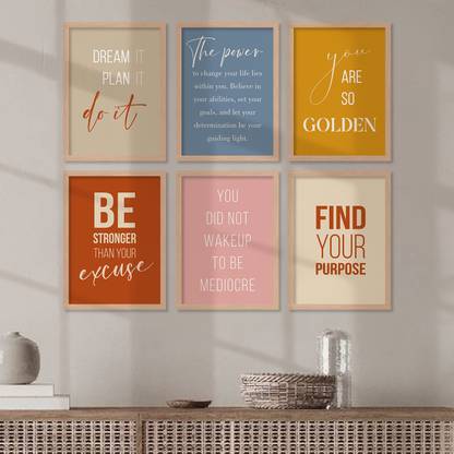 Hothouse Motivational Wall Art For Home Decor | Motivational Poster Witth Frame Digital Reprint 17 inch x 13 inch Painting