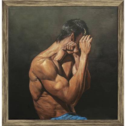 Artzfolio Elf Framed Wall Art Painting Print Canvas 12.3 inch x 12 inch Painting