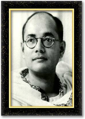 ARAAKA NETAJI SUBHASH CHANDRA BOSE photo frame (Wood Base and Front Laminated) Acrylic 8 inch x 6 inch Painting