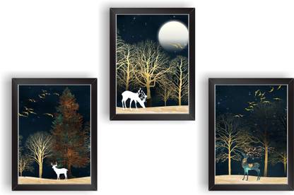 Decor Villa Elk scenery Digital Reprint 13.5 inch x 10.5 inch Painting
