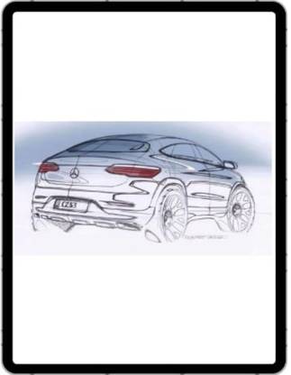 motordreamscape Pencil 100 inch x 4.5 inch Painting
